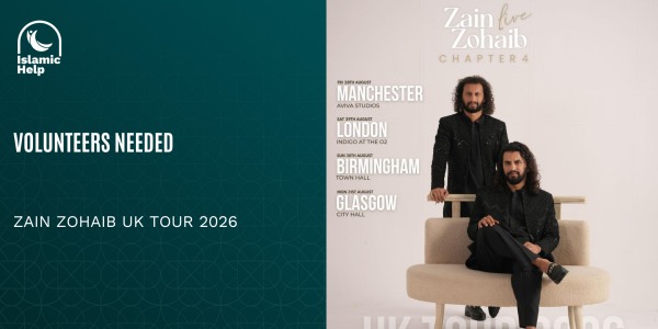Glasgow Volunteers Needed - Zain Zohaib Live UK Tour